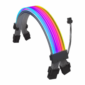 loving cool 2*8Pin RGB Extension black