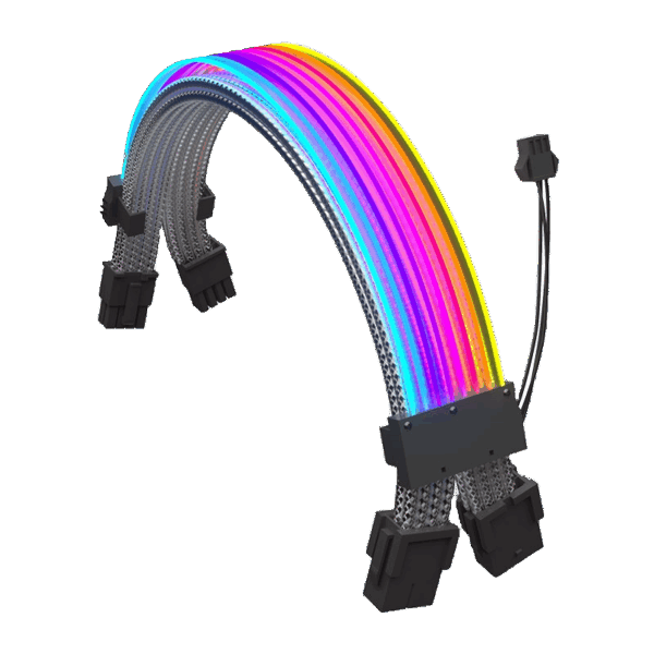 loving cool 2*8Pin RGB Extension black